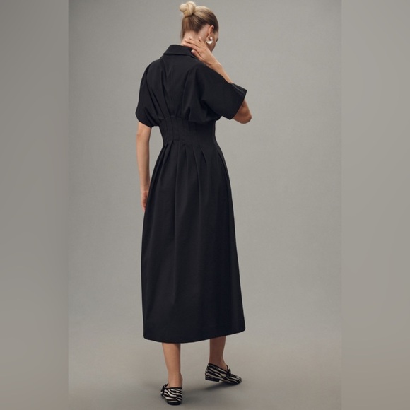 The Tobie Button-Front Pleated Shirt Dress - Picture 2 of 10